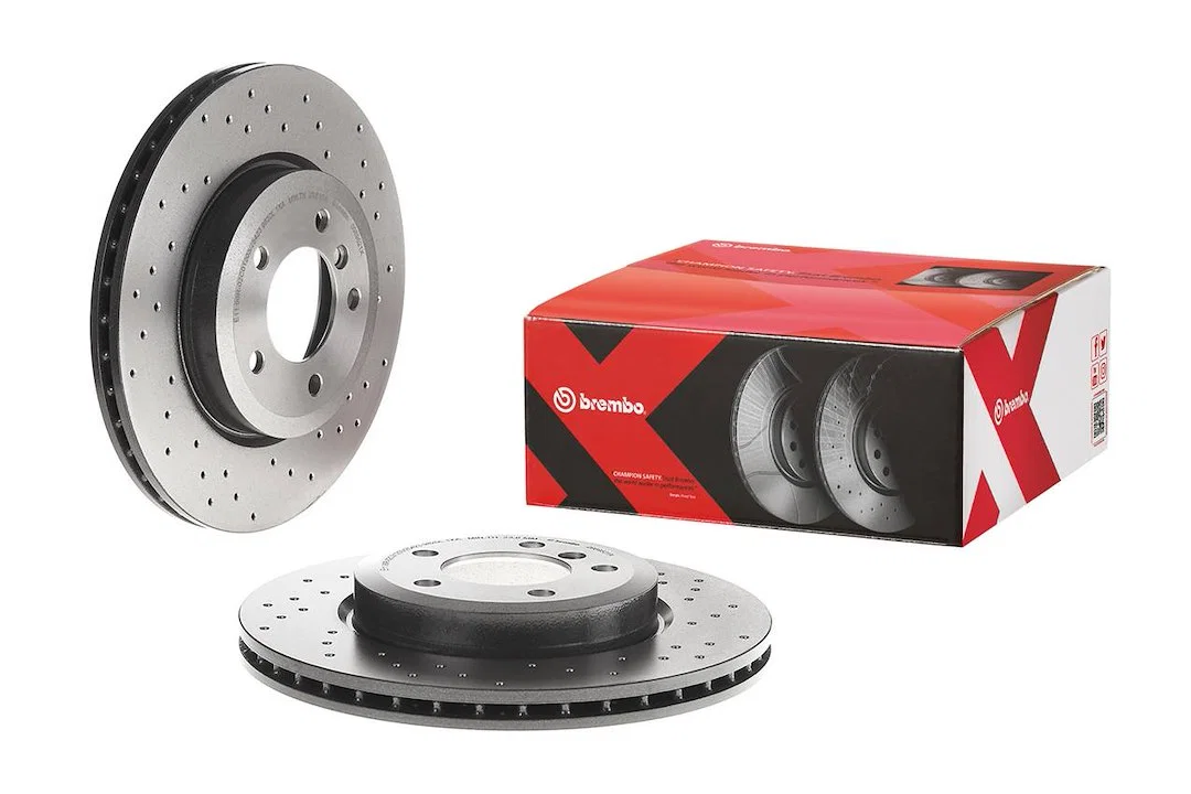 0989521XC02 – BREMBO Brake Rotor, Vented Cross Drilled One Piece Design Wheel Bolt Pattern 5 x 120 Millimeter 325 Mil...